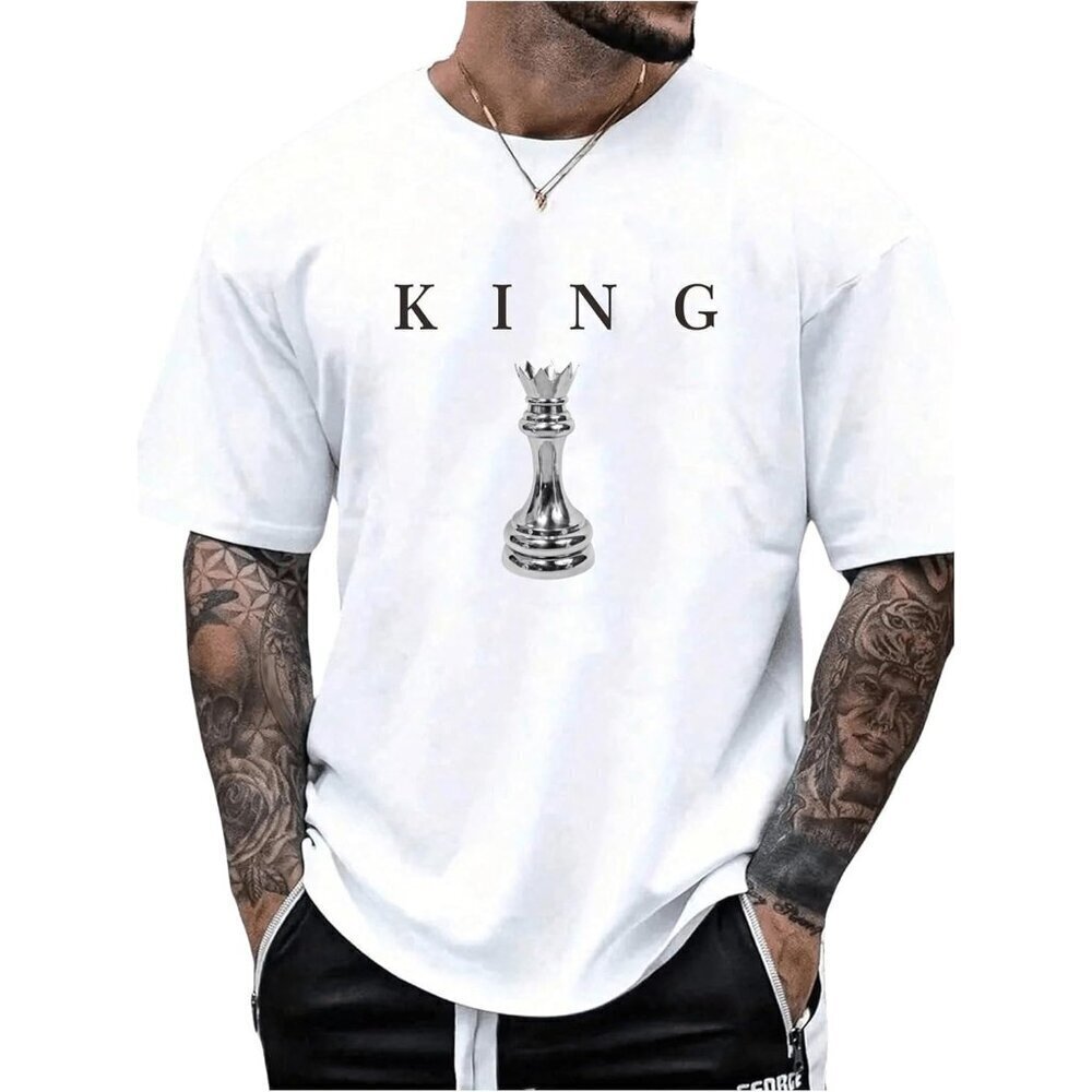 🆕Brand New - Men White Graphic Casual Summer T Shirts